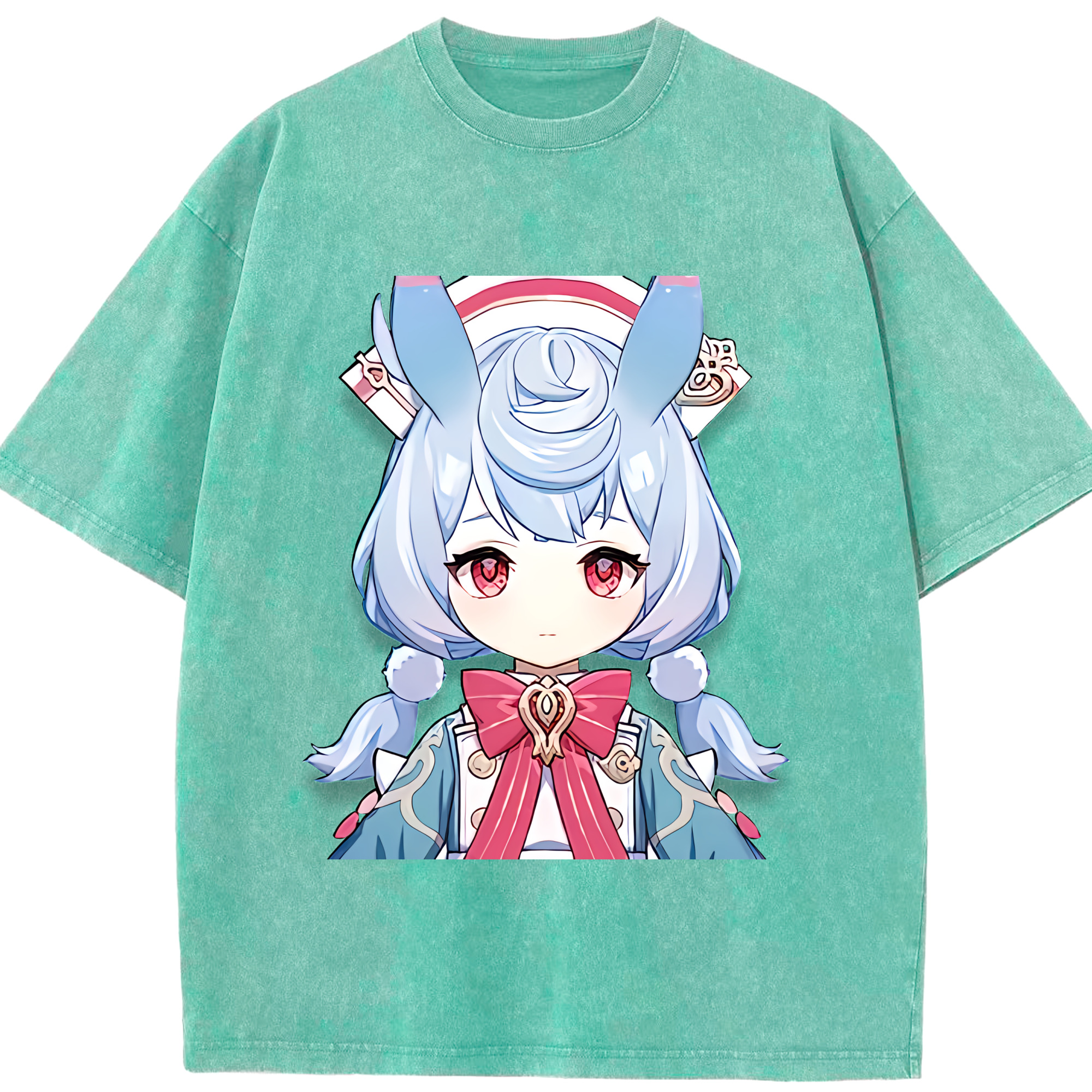 げんし神 シゲウィン genshin Shigewin 綿100% ヴィンテージ風 半袖Tシャツ（フロントプリント）